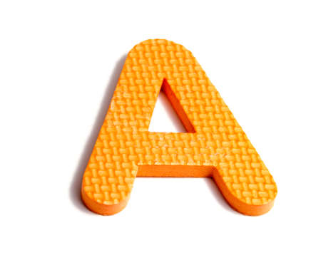 Alphabet Puzzle Pieces isolate on White Backgroundの写真素材