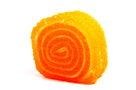 Jelly candies on white background. Gummy candy on a white background.の写真素材