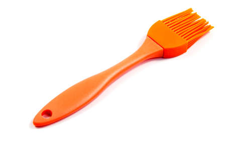 Silicon pastry brush separated on white backgroundの写真素材