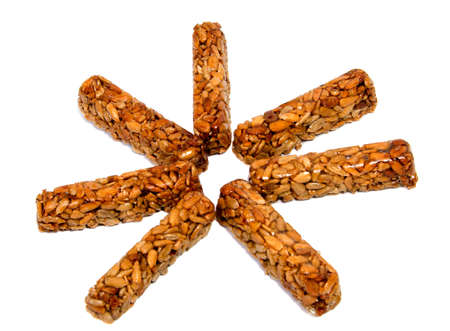 Purified Sunflower Seeds
 In sugar on a white surface. isolatedの写真素材