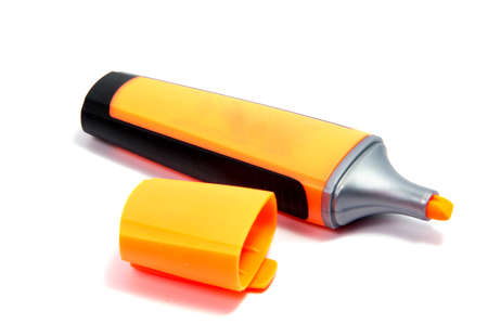 Marker highlighter pen isolated on white backgroundの写真素材