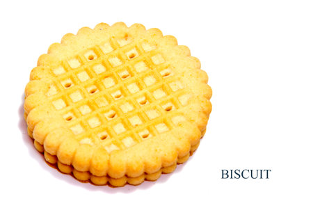 biscuit Swiss roll isolated on white background