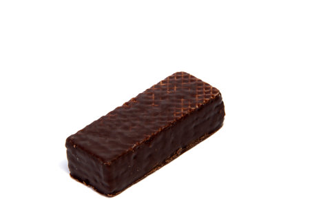 Chocolate wafers isolated on a white backgroundの写真素材