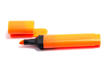 Marker highlighter pen isolated on white backgroundの写真素材
