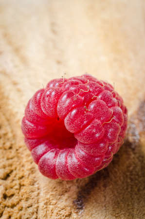 Fresh Organic Raspberry on Rustic Background. Selective Focus.の写真素材