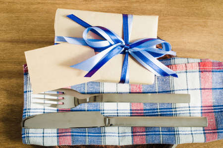 Dining table settingの写真素材