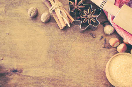 Spices for Christmas gingerbread or mulled wine.