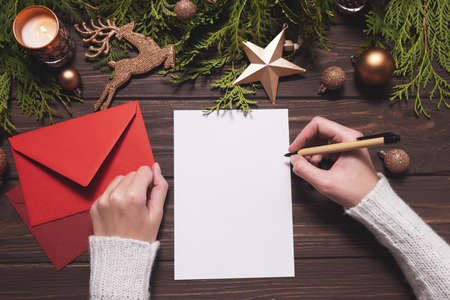 Christmas design for greeting card or invitation.の写真素材