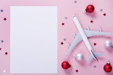 Traveling during the Christmas holidays. Holiday vacation concept.の写真素材