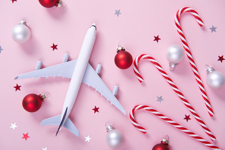 Traveling during the Christmas holidays. Holiday vacation concept.の写真素材
