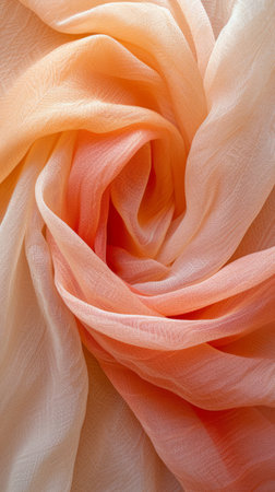 Gentle fabric folds, soft pastel colors, smooth and calming texture for background.の素材