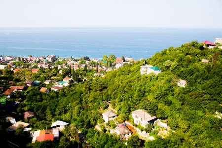 Gagra from a height, the streets of the city, Abkhaziaの写真素材