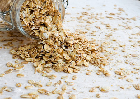 Rolled oats background