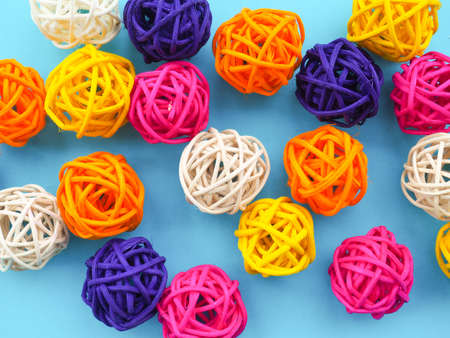 a lot of colored balls for a florist as a backdrop, the substrateの写真素材