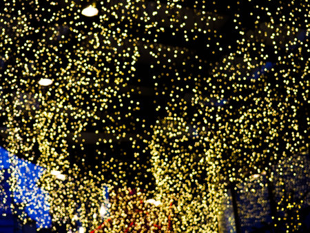 light blur background with bokeh, Abstract circular bokeh background of Christmas