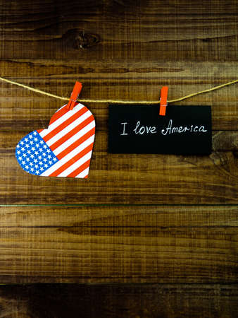 I Love America flagの写真素材
