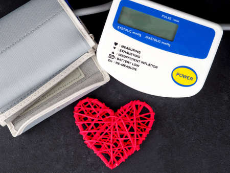 Medical equipment to check hart health, Manual blood pressure sphygmomanometer.の写真素材