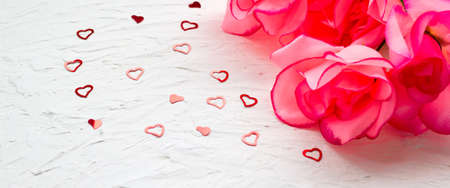 Beautiful romantic composition. for wedding, birthday, St. Valentines Day backgroundの写真素材