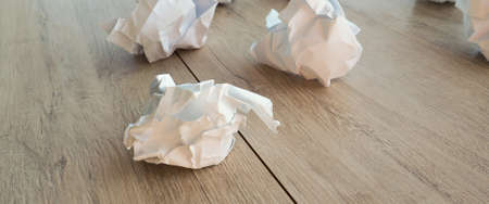 the search for a solution, failure, creative idea concept on wooden background.の写真素材