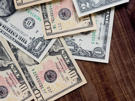 Background with money, Banknotes of the european union.の写真素材