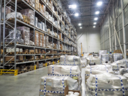 warehouse interior, Warehouse industrial and logistics companies. Commercial warehouse. Boxes and...
