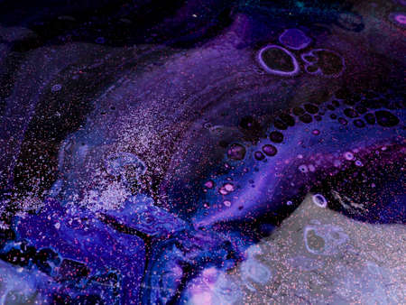 distant galaxies, abstract background, artificial space, blue blurの写真素材