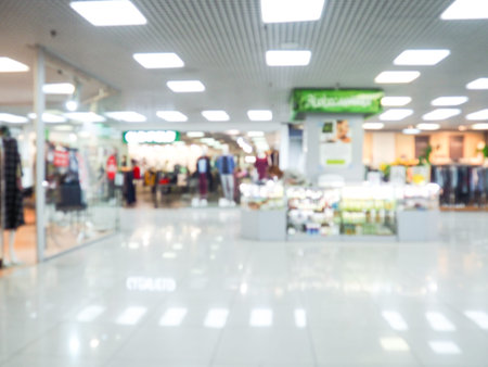 abstract blurred of department store or shopping center mall : blurred image for background use.