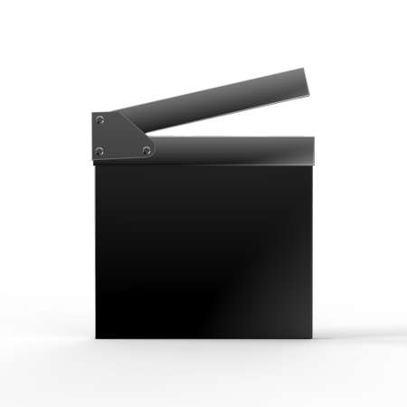 Film clapperboard , Movie clapper isolated on white background. mockup flapper for movie design emptyの写真素材