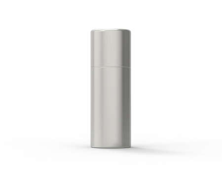 clear glass bottle spray isolated on white background, 3D rendering,の写真素材