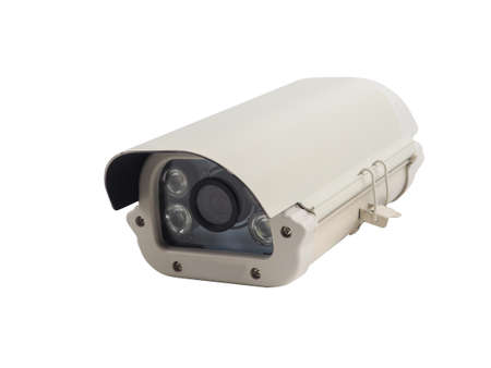 Video Surveillance Camera. Isolated image of a video surveillance camera. CCTVの写真素材
