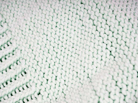 blue texture background. Close up view of wavy blue woolen fabric as backdrop-の写真素材