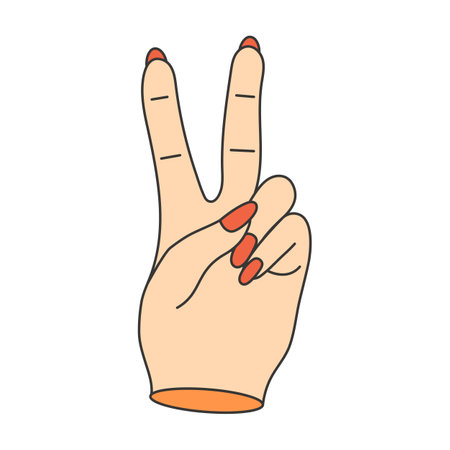 Retro groovy hippie 70s sticker. Peace sign sticker in trendy retro psychedelic cartoon style.のイラスト素材