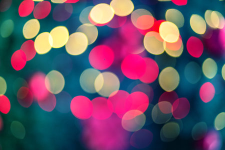 Traditional Christmas colors bokeh texture