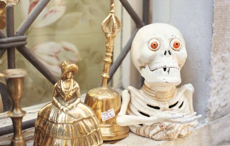 Souvenirs selection from old town Kotor, Montenegro. Souvenir trade - various magnet souvenirs of catsのeditorial素材