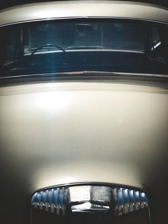 Fragment of red retro car