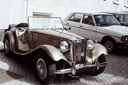 retro vintage car various colors exhibited