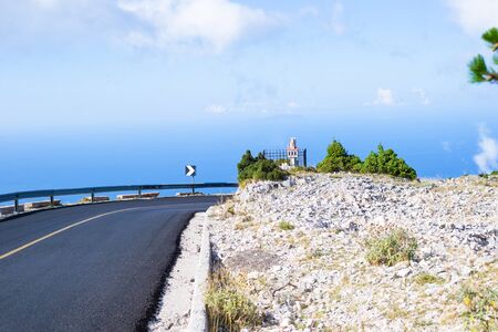 Llogara pass national road in Albaniaの写真素材