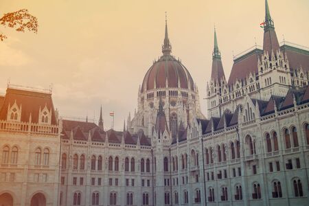 Hungarian parliament building close upの写真素材