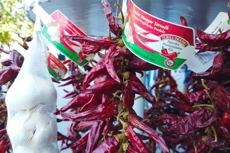 Hungarian Paprika for sale as souvenir in Budapestのeditorial素材