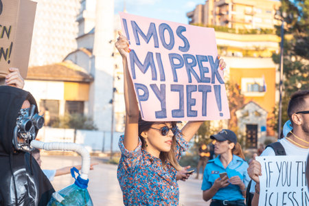 Fridaysforfuture demonstration in to raise awareness for climate change
