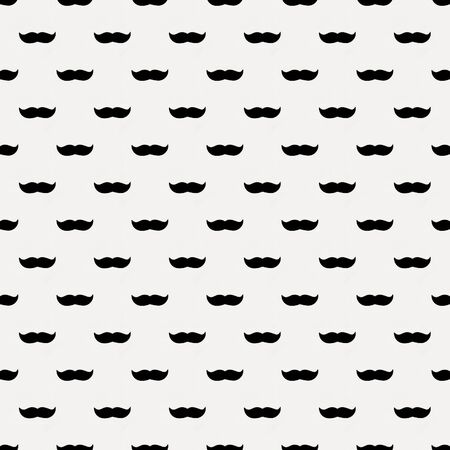 Curly black mustache isolated on whiteの写真素材