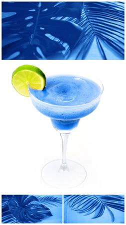 Trend color 2020 classic blue layout for design Trendy color concept of the yearの写真素材