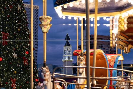 Clock tower in Tirana, Albaniaのeditorial素材