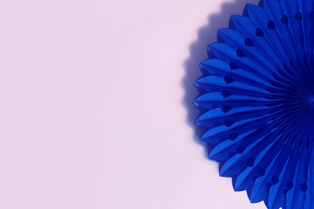 Paper fans and honeycombs on whiteの写真素材