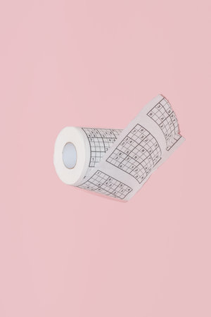 toilet paper with sudoku Coronavirus lockdown