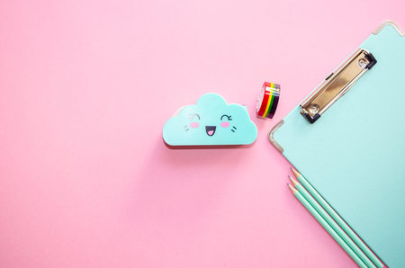 stationery tapeholder tape pencils