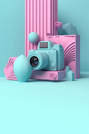 Generative ai. Memphis style background geometric patternの素材