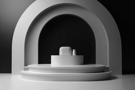 generative ai 3d podium for product showcaseの素材