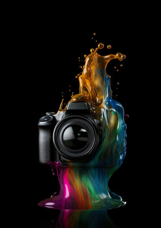 Photographer concept fluid art generative aiの素材