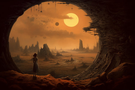Generative ai. Surreal halloween concept. High quality photoの素材